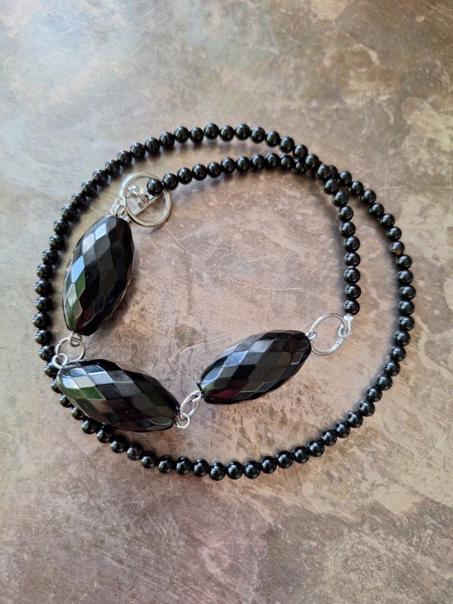 Naszyjnik onyks duże kamienie