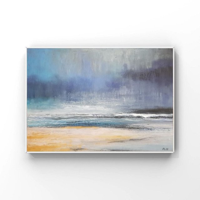 Morze -praca formatu A5,pastele olejne