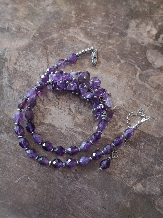 Choker ametyst