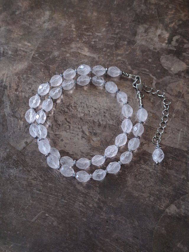 Choker kryształ górski