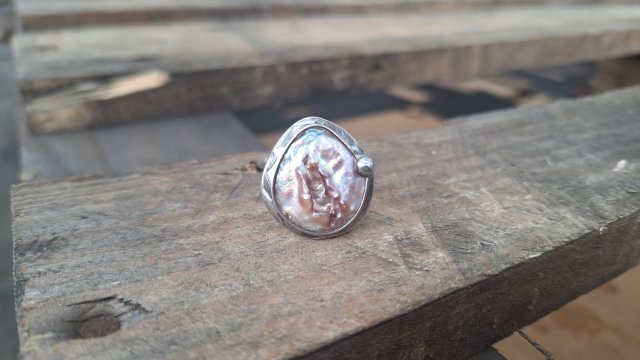 Perła - pierścionek regulowany