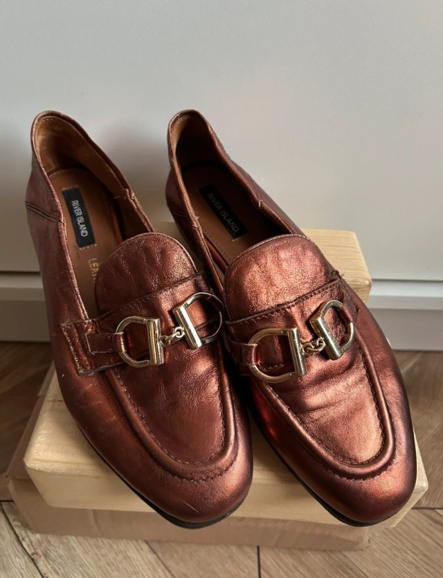 Skórzane mokasyny River Island