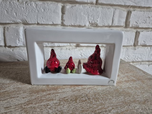 Ceramiczny świecznik świąteczny