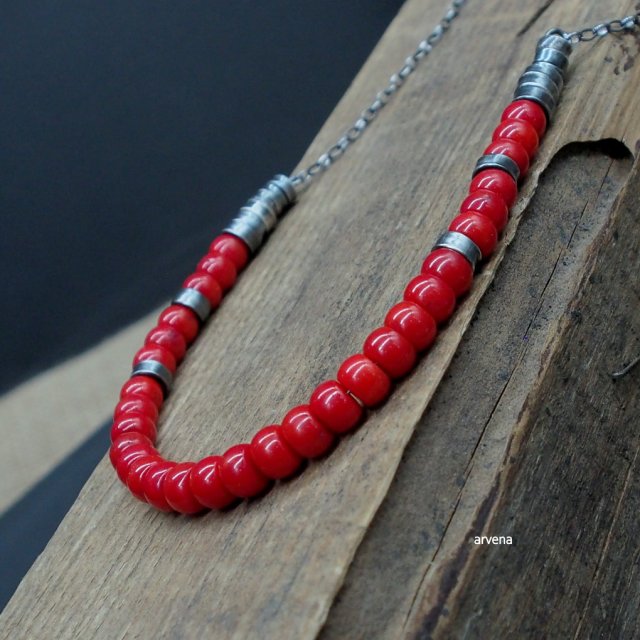 Koral czerwony - naszyjnik 06