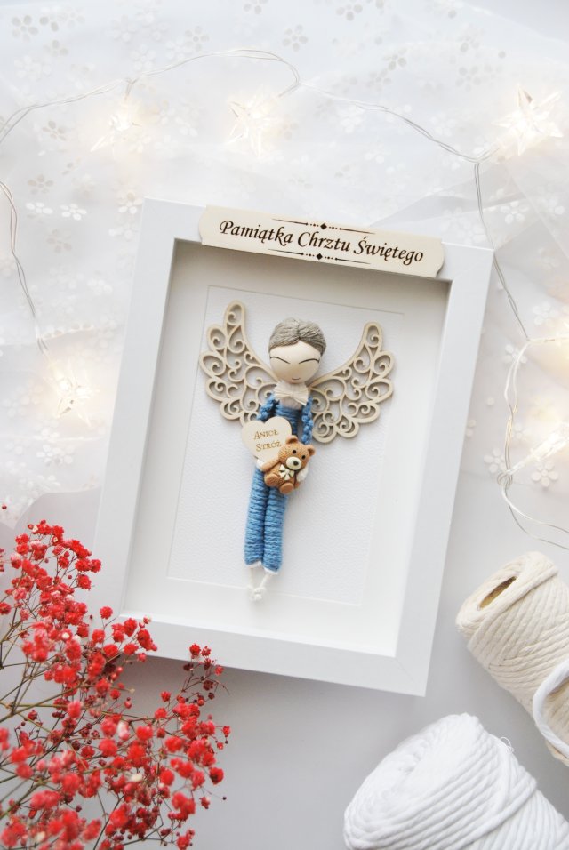 Pamiątka Chrztu Świętego dla chłopca #2 | Aniołek chłopiec