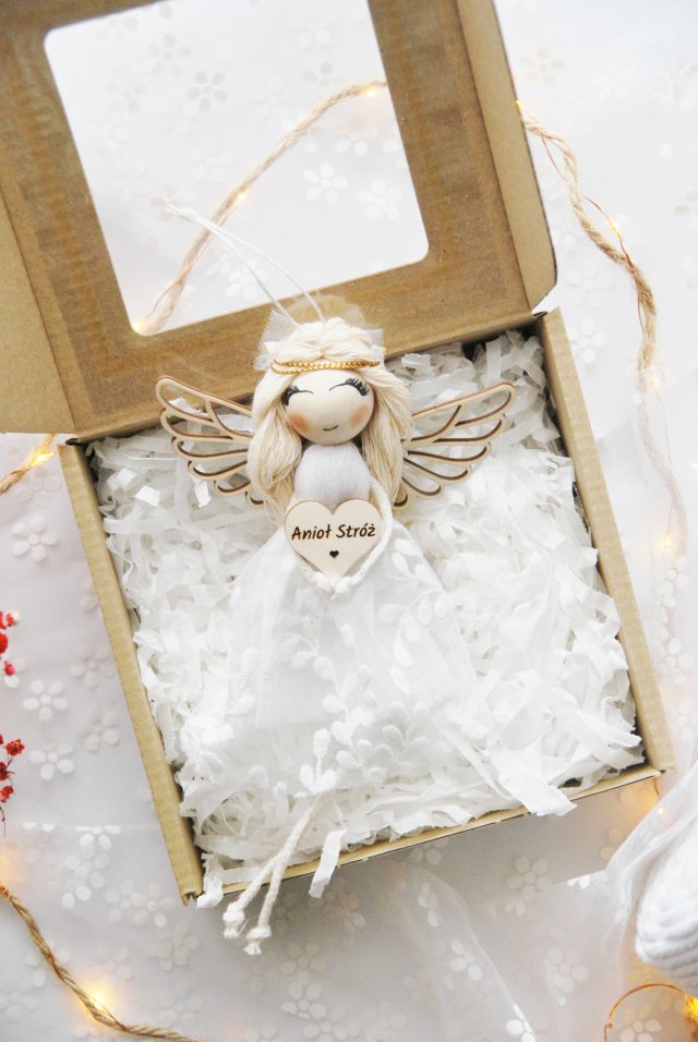 Makramowy Anioł Stróż na prezent | Pakowanie gratis!