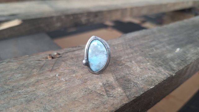 Larimar - pierścionek regulowany