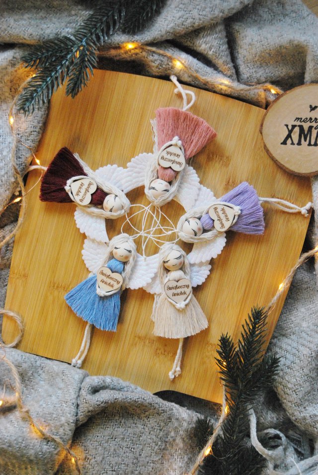 Aniołki na choinkę | Zawieszki choinkowe aniołki - zestaw XL