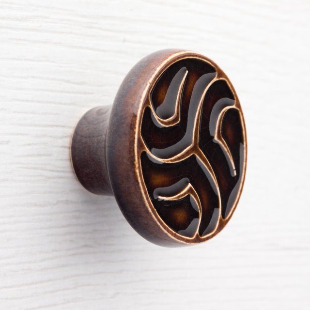 Gałka do mebli ciemnobrązowa, wz.18