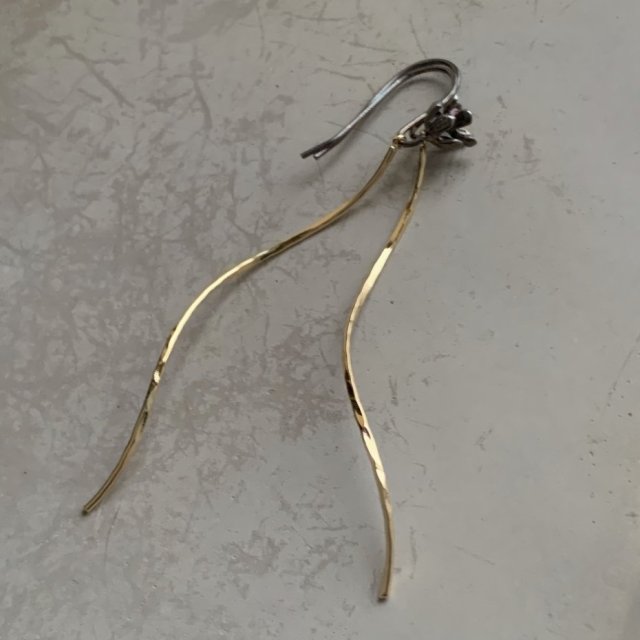 Kolczyki Kwiaty Na Złotych Łodygach