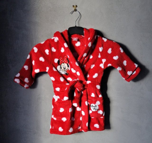 Szlafrok z polaru Minnie Mouse 74-80 cm