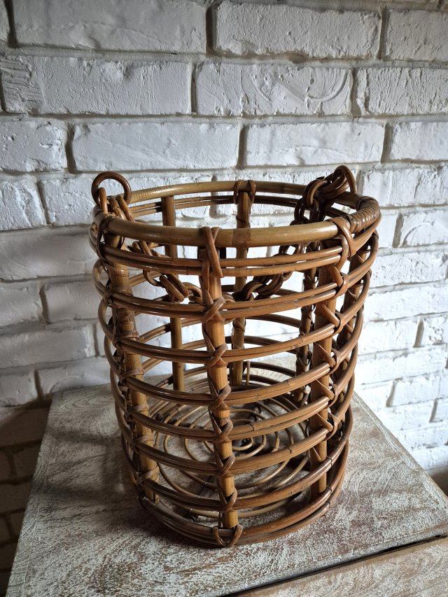 Bambusowy kosz lata 60-te