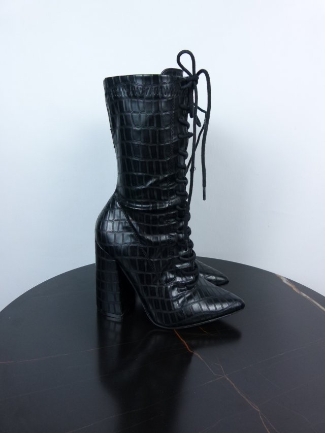 Nasty Gal botki na obcasie ekoskóra 3 / 36 24 cm