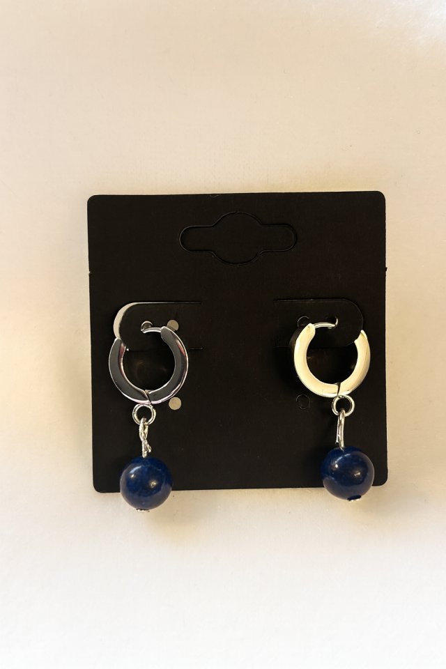 Kolczyki PETRA w kolorze srebrnym – lapis lazuli