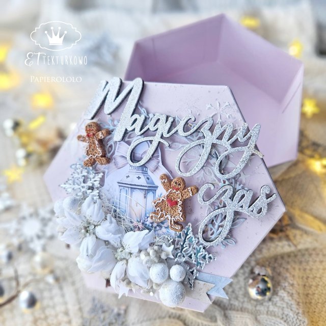 Pudełko heksagon na pierniki lub prezent świąteczny