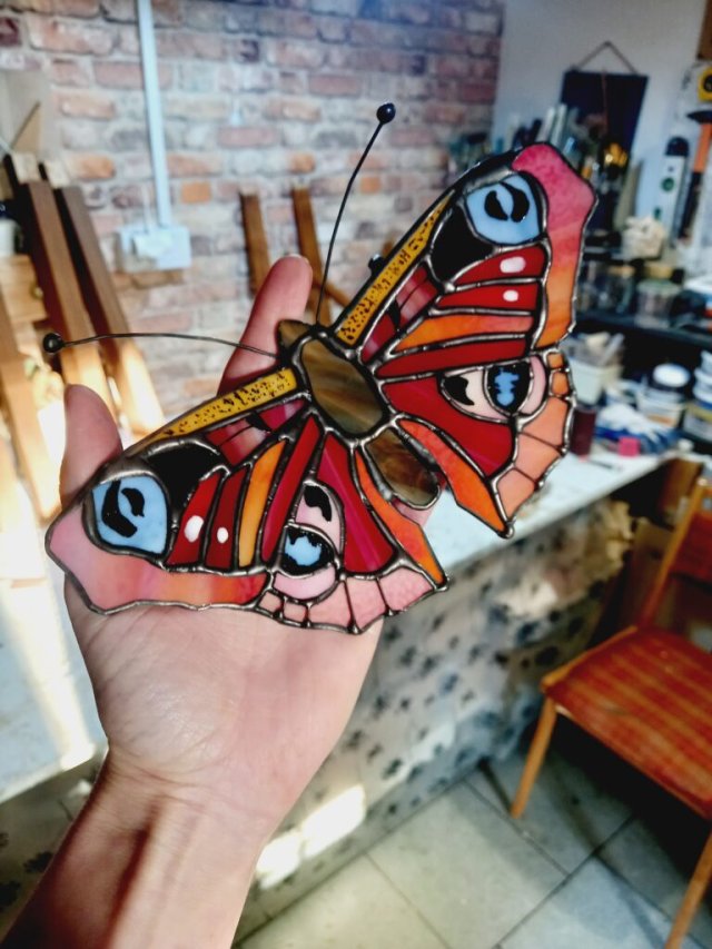 Realistyczny Witrażowy Motyl