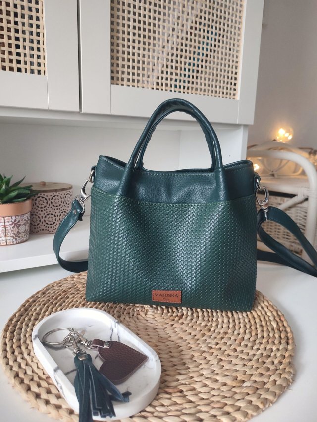 Tote bag zielona plecionka