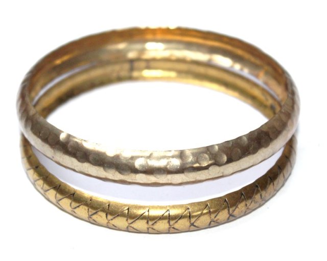 metalowe mosiężne  bransoletki 2szt