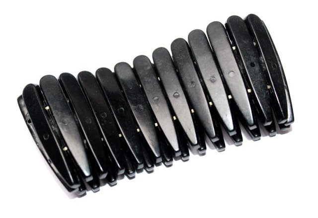 CZARNA szeroka bransoletka na gumce