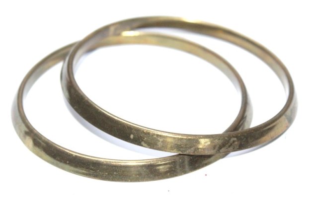 metalowe mosiężne  bransoletki 2szt
