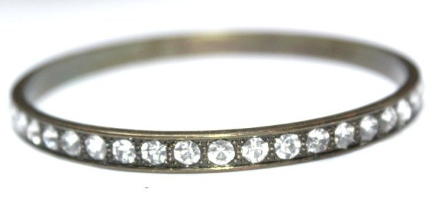 WIECZOROWA metalowa bransoletka dżety glamour