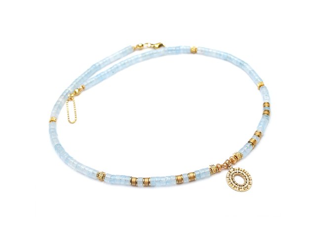 Akwamaryn choker vol. 14 /naszyjnik/ 13.10.25 - Szlachetna kolekcja