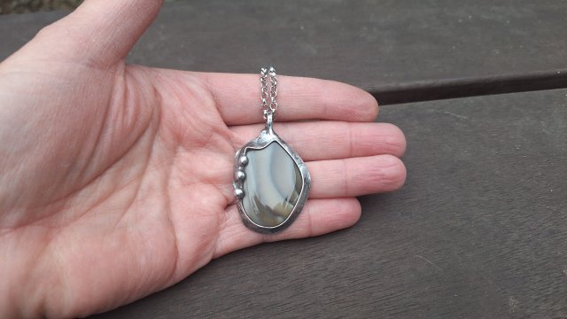 Krzemień pasiasty - wisiorek