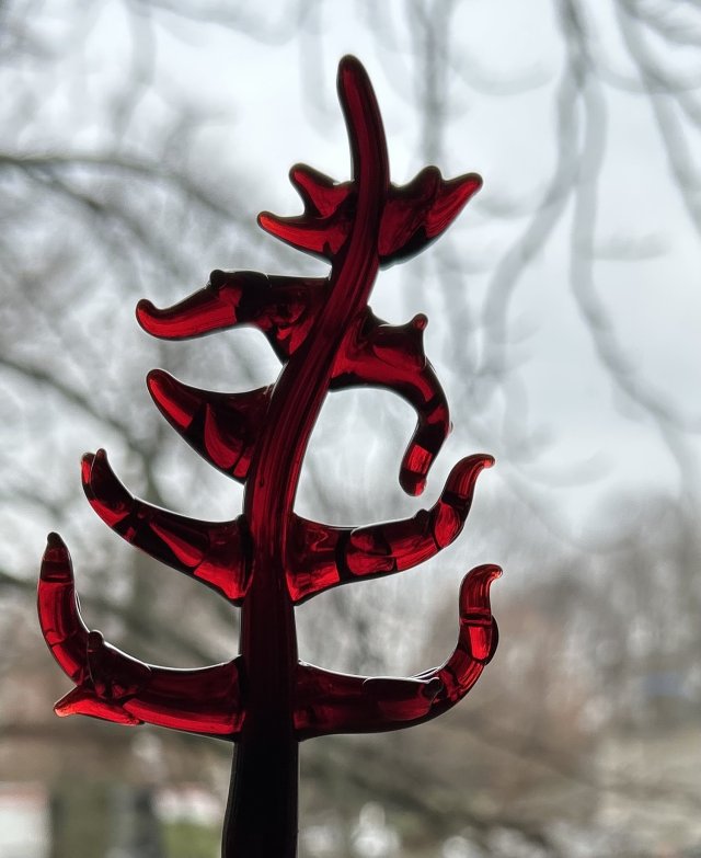 LEONARDO MARE CORAL handcrafted glass - minimalistyczna ozdoba świąteczna