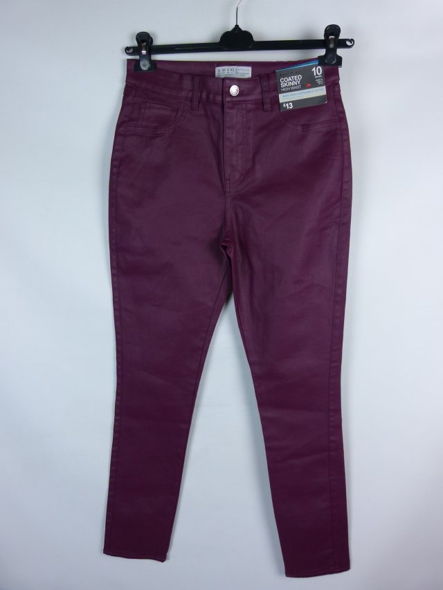 Denim Co coated skinny woskowane spodnie z metką 10 / 38