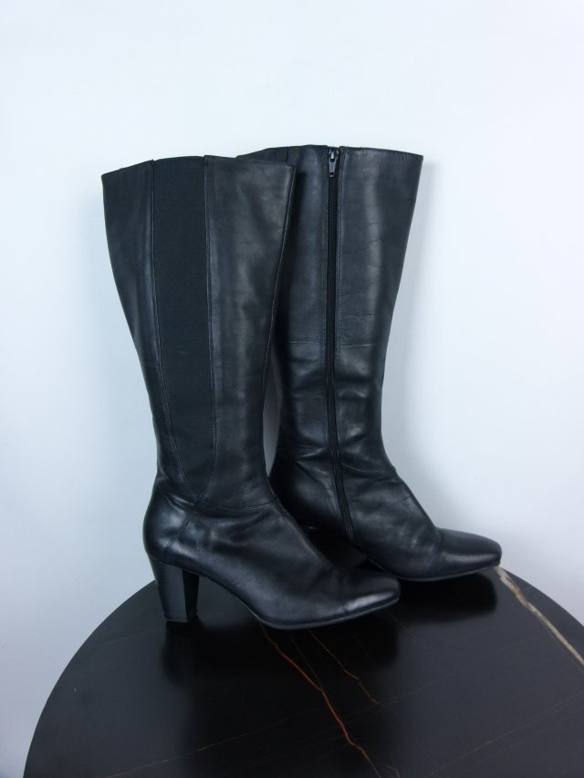 Clarks skórzane kozaki skóra naturalna 6 / 39 25,5 cm