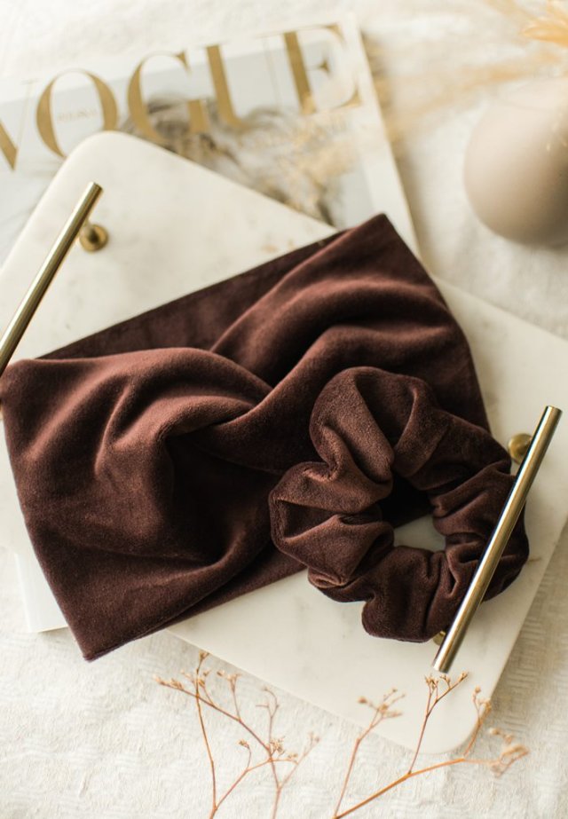 zestaw czekolada: opaska i gumka