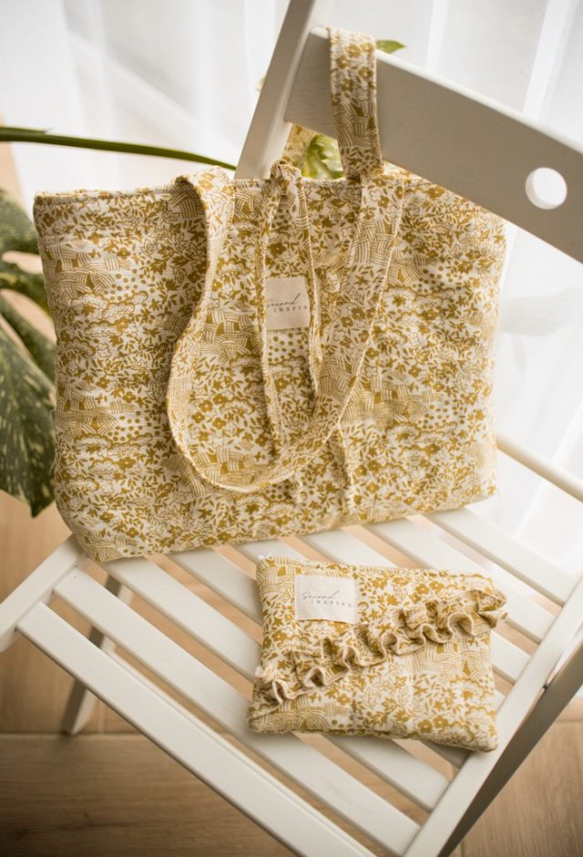 Torba i kosmetyczka japońskie wzory