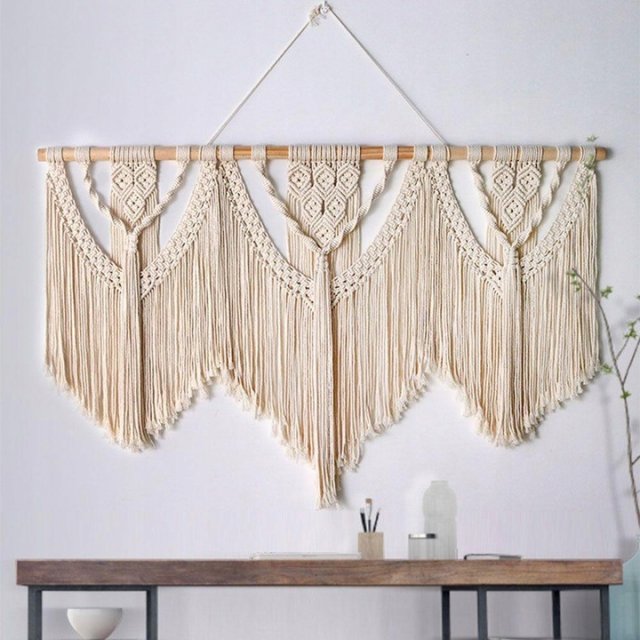 DUŻA NOWA MAKRAMA NA ŚCIANĘ - BOHO DEKORACJA