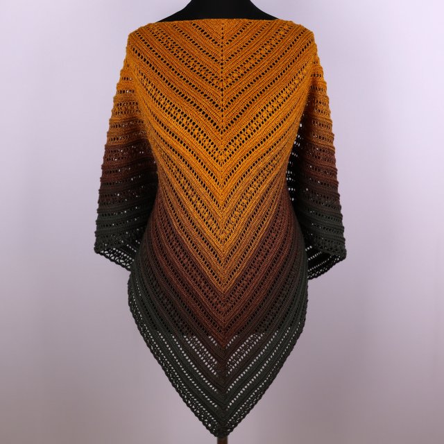 Chusta szydełkowa w jesiennych kolorach