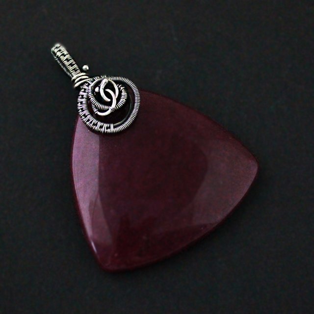 Diara - duży srebrny wisior wire wrapping z agatem