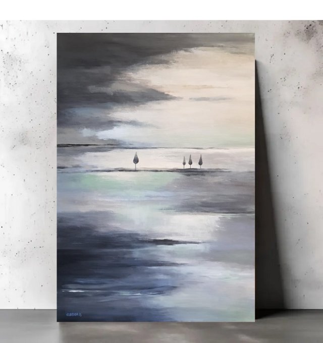 Pejzaż abstrakcyjny   - obraz akrylowy 100/70 cm