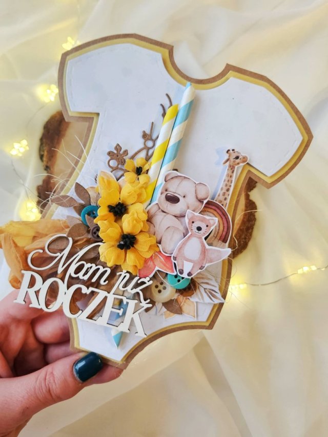 Kartka w kształcie dziecięcego body bodziak 4