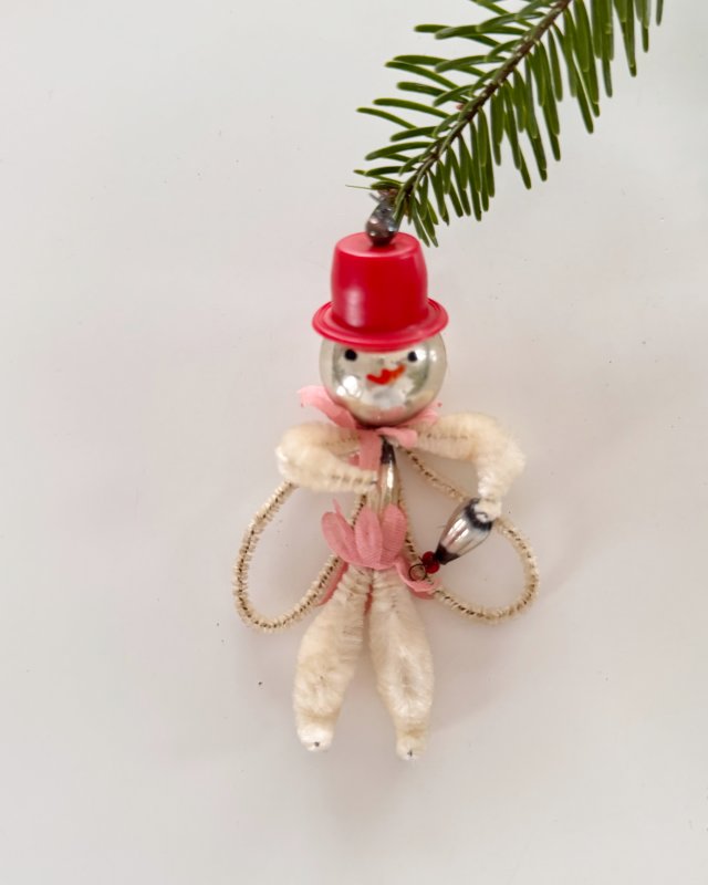 Ozdoba choinkowa z koralików, ręcznie wykonany