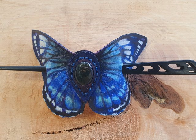 spinka do włosów - blue monarch