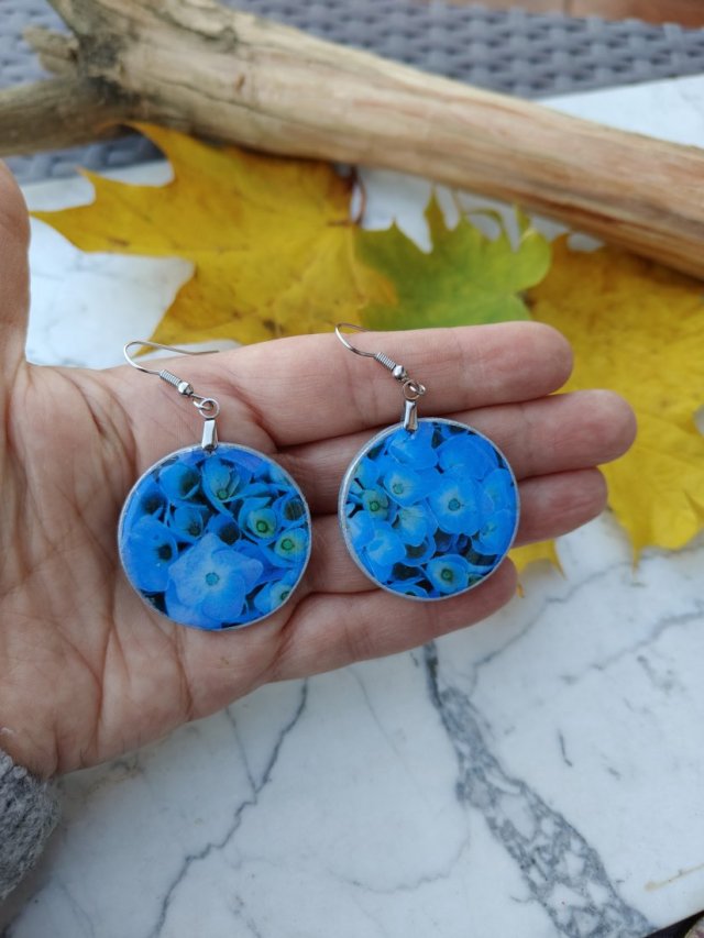 Kolczyki - Błękitne Kwiaty