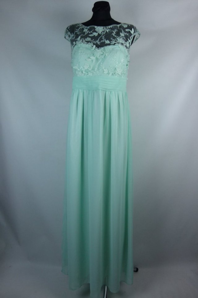 SistaGlam szyfonowa sukienka maxi miętowa 12 / 38