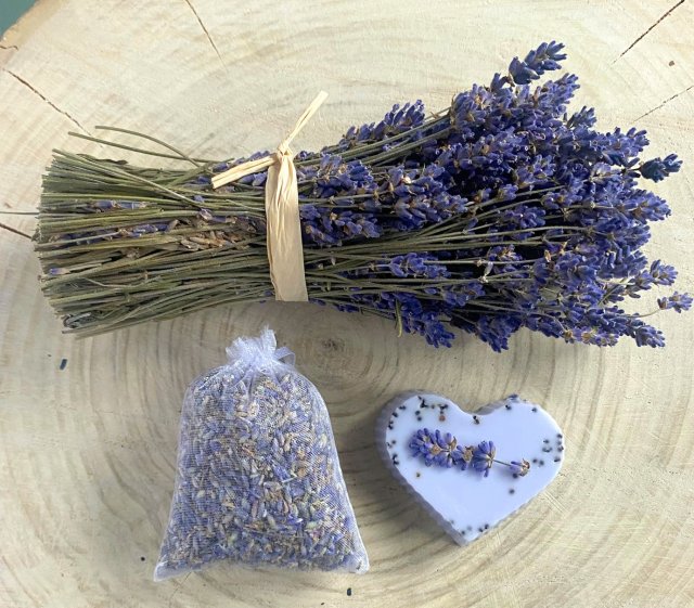 Lawenda bukiet mydło i woreczek upominek