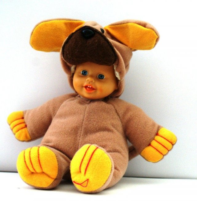 Chłopiec Pies unikalna lalka maskotka 2 w 1