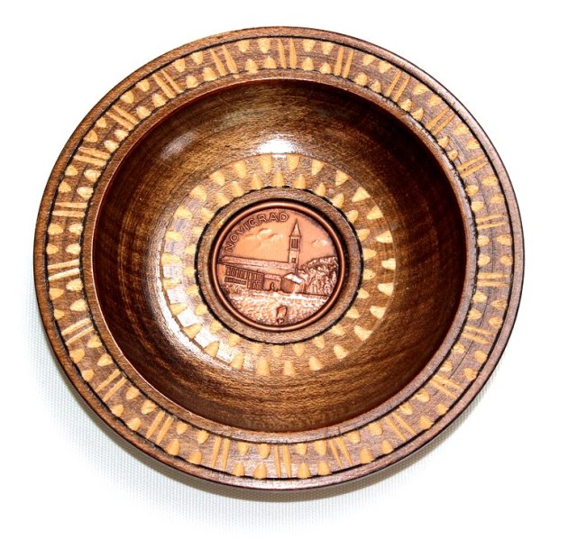 Drewniany talerz MAKARSKA PAMIĄTKA hand made