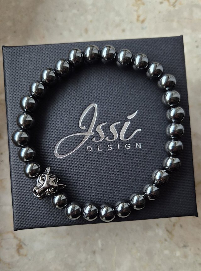 DARK TIGER- bransoletka męska z hematytem