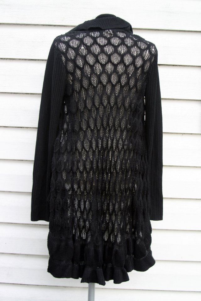 CZARNY SWETER BLEZER FRANSA S