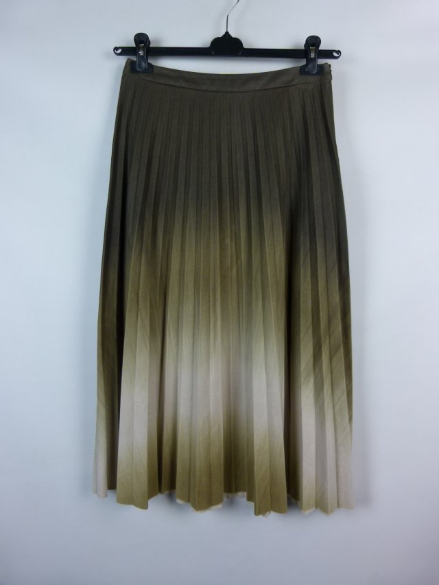Stradivarius plisowana spódnica midi zamszowa / M
