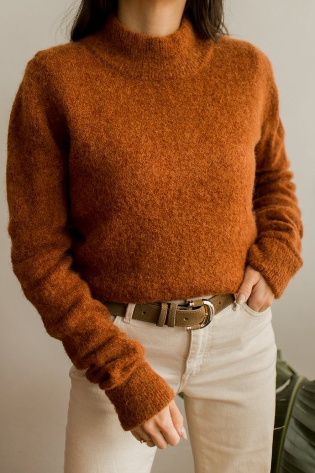 Sweter z wełną i moherem S