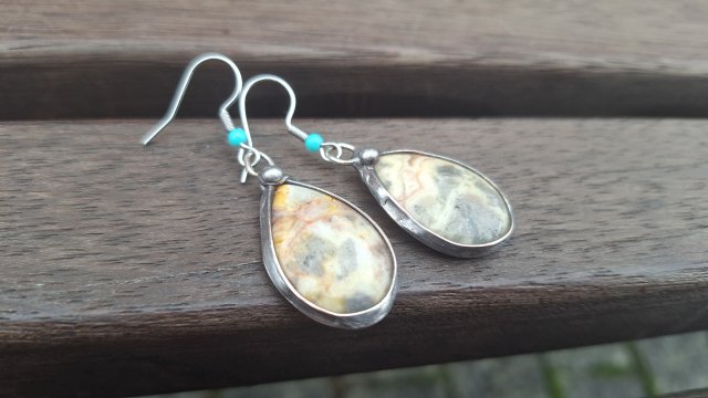 Zwariowane agaty - kolczyki