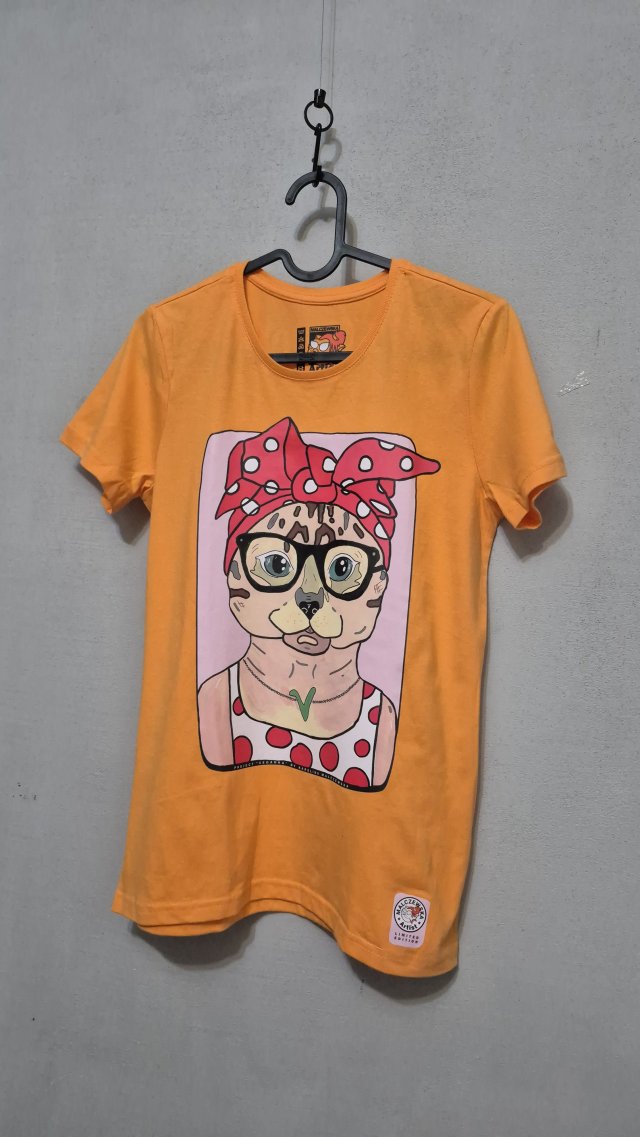 T-shirt - Vegan KOT - rozm. M (DAMSKA)